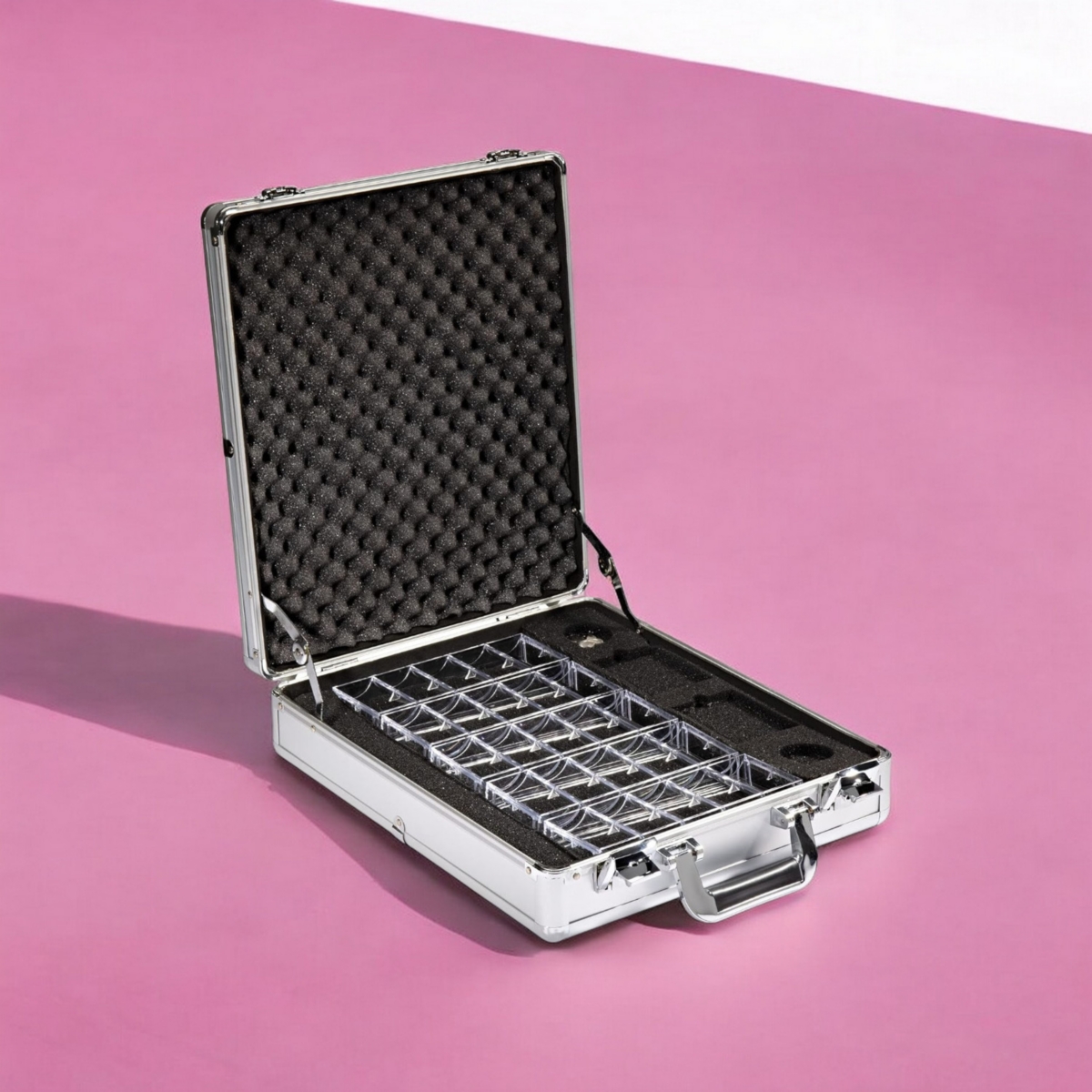 Slickblue Aluminum Claysmith Poker Chip Case - Durable Storage for 500 Chips