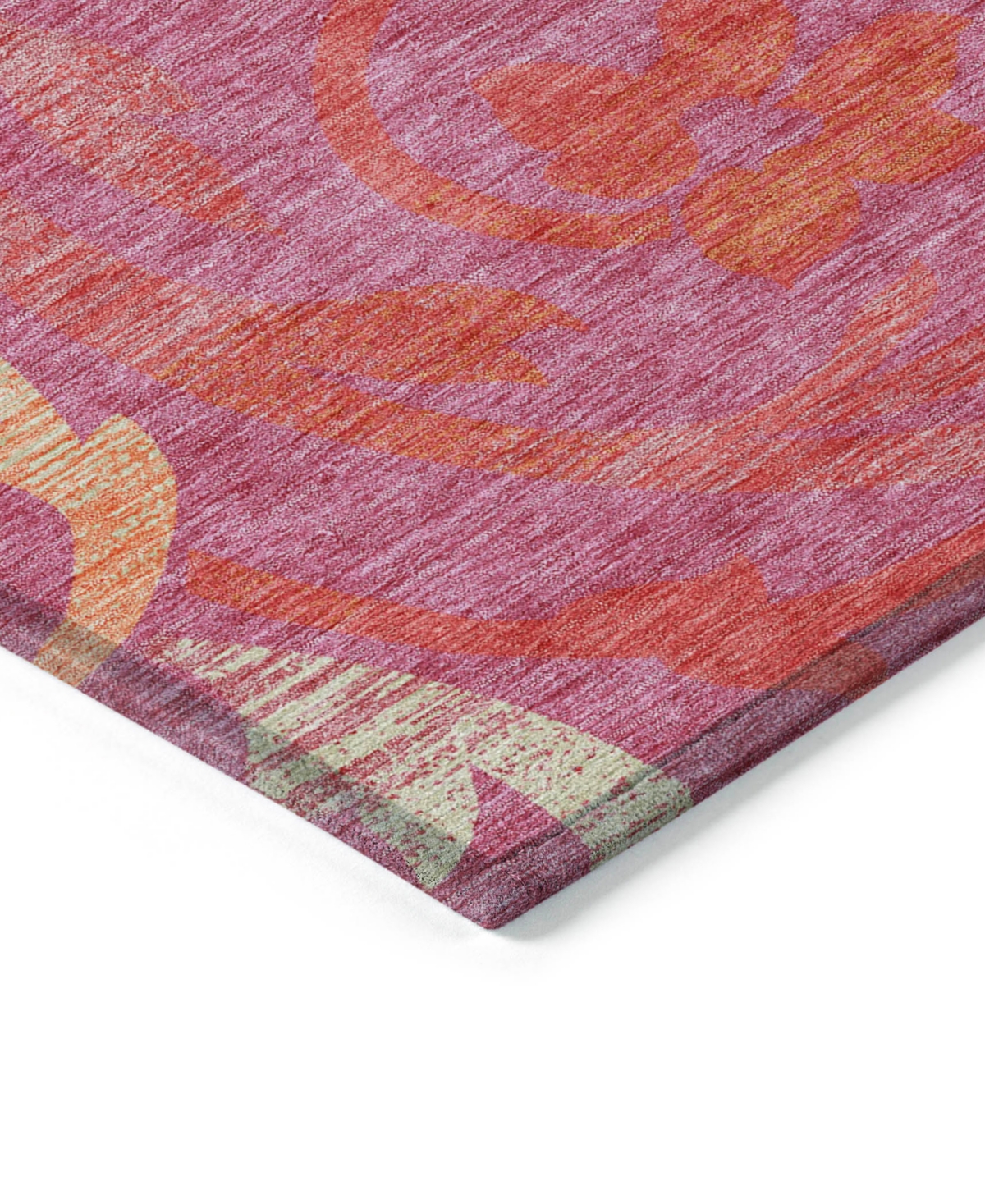Addison Chantille Acn764 2'3"x7'6" Runner Area Rug In Rose