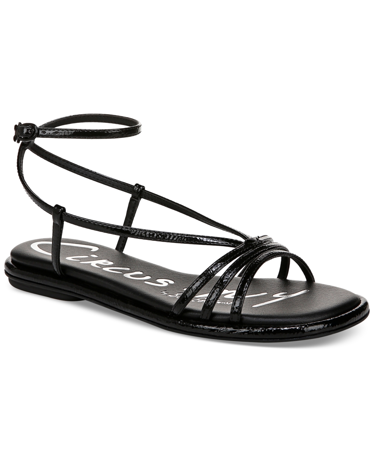 Circus Ny By Sam Edelman Olana Strappy Flat Sandals In Black