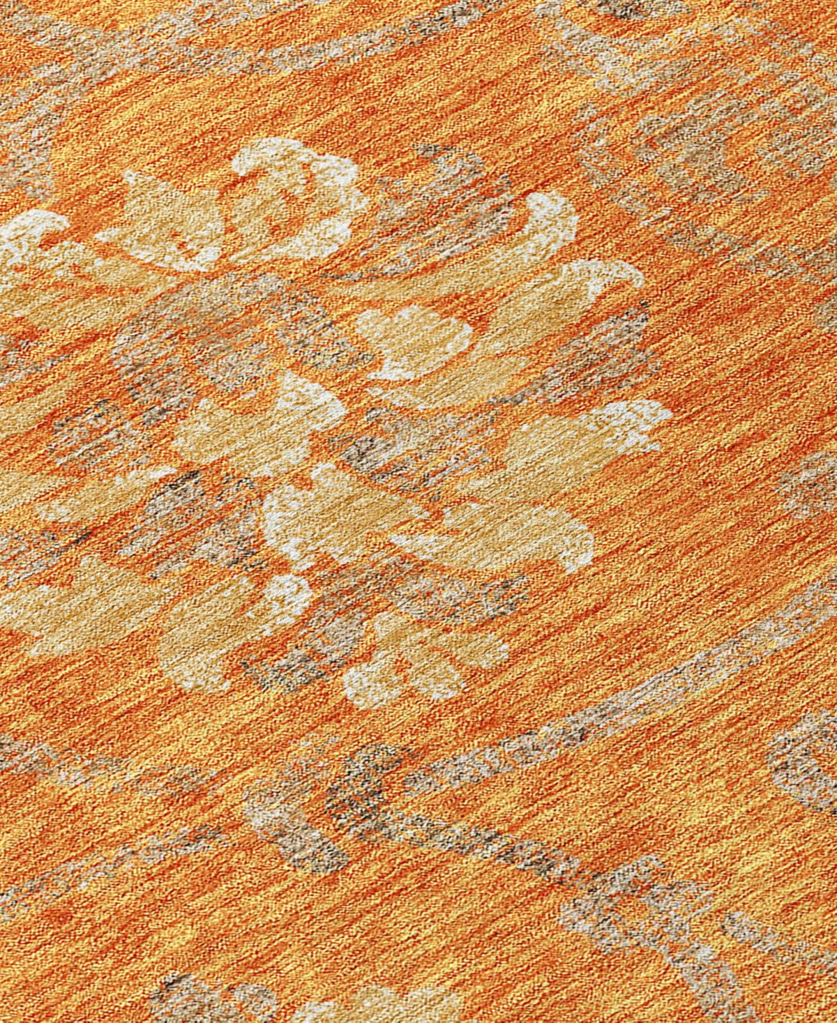 Addison Chantille Machine Washable Acn762 8'x10' Area Rug In Orange