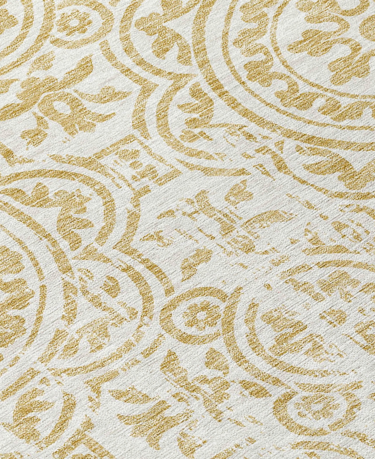 Addison Chantille Machine Washable Acn758 8'x10' Area Rug In Gold