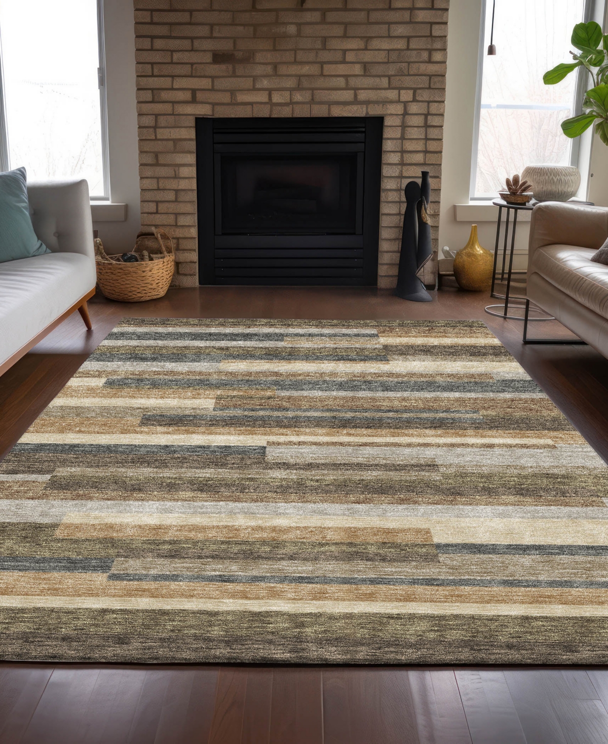 Addison Chantille Acn766 8'x10' Area Rug In Taupe