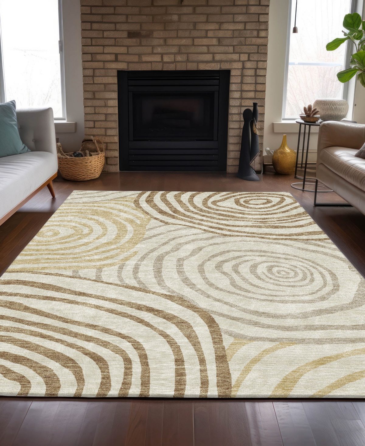 Addison Chantille Acn765 8'x10' Area Rug In Gold