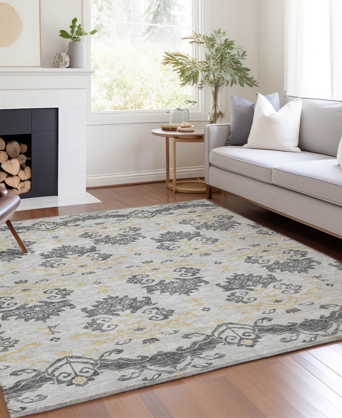 Addison Chantille Acn759 8'x10' Area Rug In Charcoal