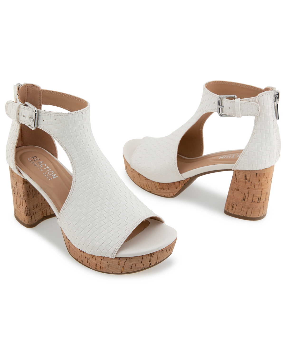 Kenneth Cole Reaction Women's Randee Platform Sandals In White