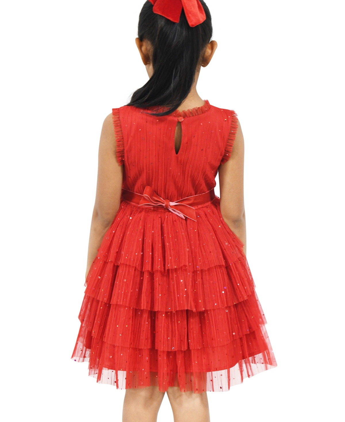 Pink & Violet Toddler and Little Girls Pleated Mesh Dress