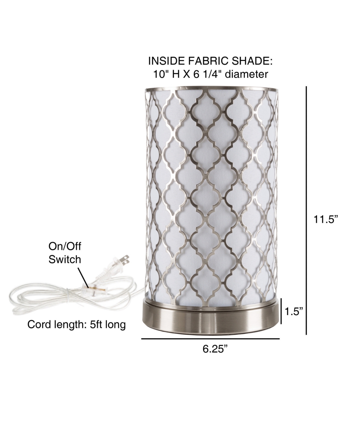 Lavish Home 11.5" Led Uplight Table Lamp