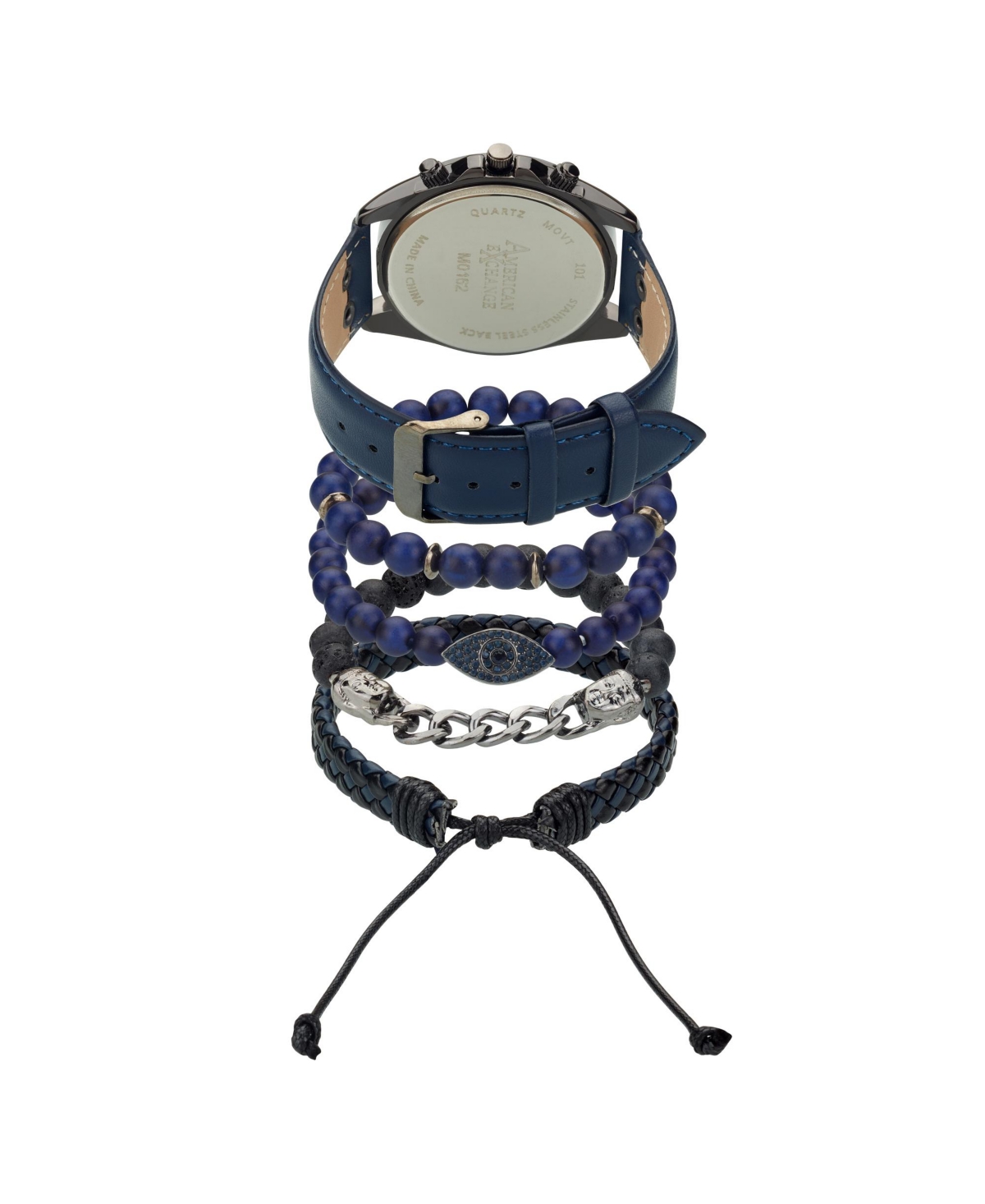 American Exchange Men's Quartz Navy Polyurethane Strap Watch, 46.5mm In Navy