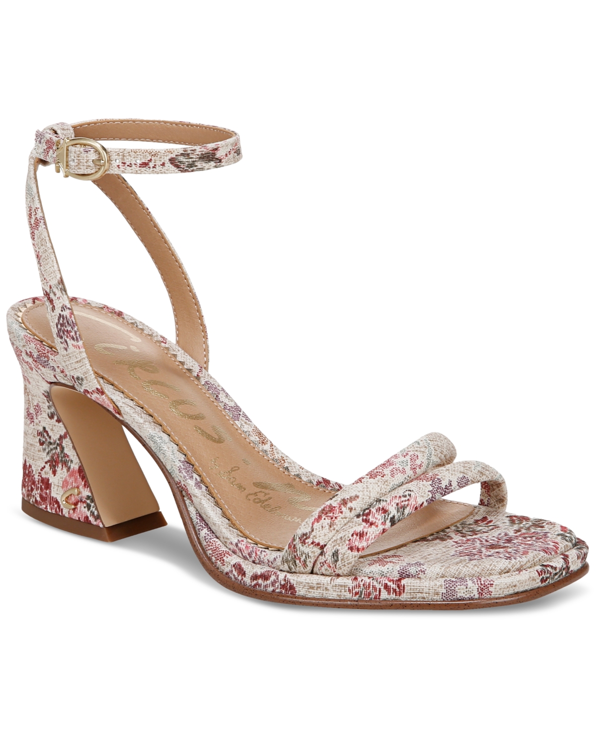 Holly Strappy Block-Heel Dress Sandals - White