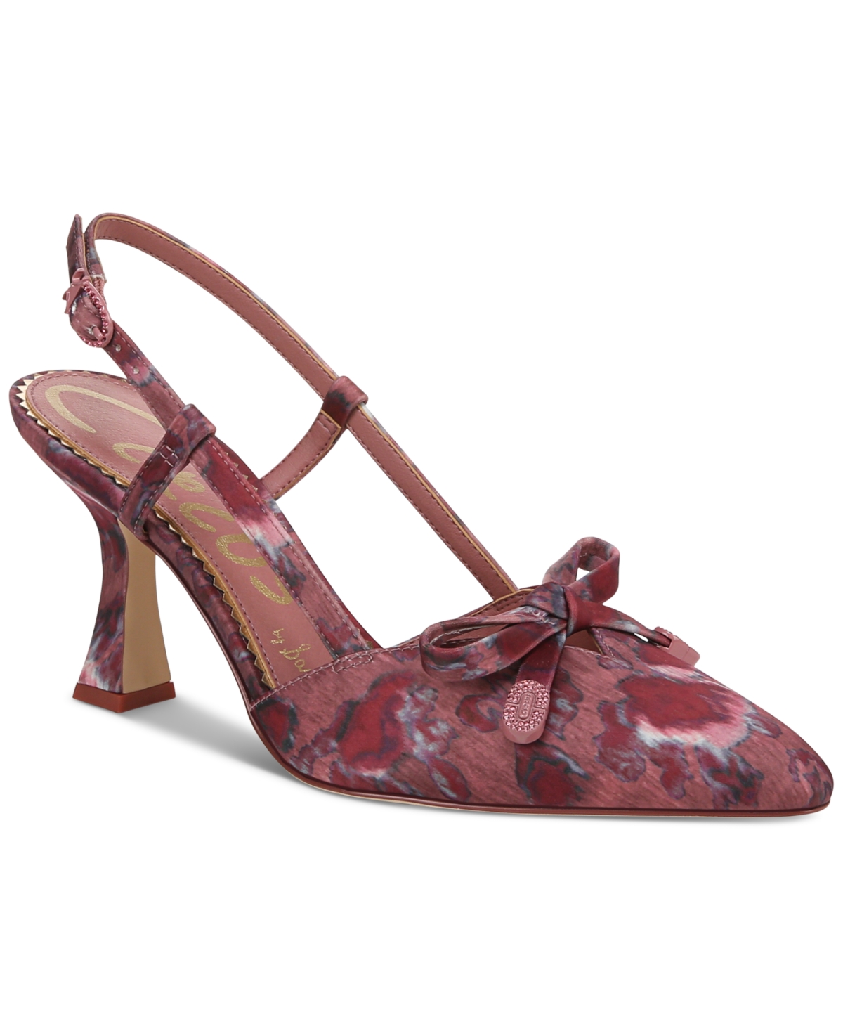 Women's Monica Pointed-Toe Slingback Bow Pumps - Soft Gold
