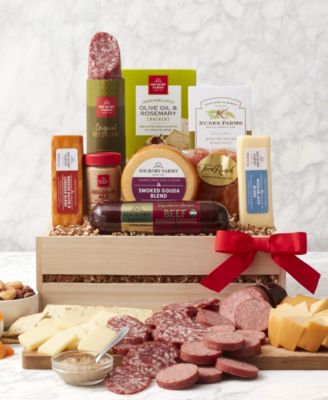 Premium Meat & Cheese Gift Crate, 9 Piece
