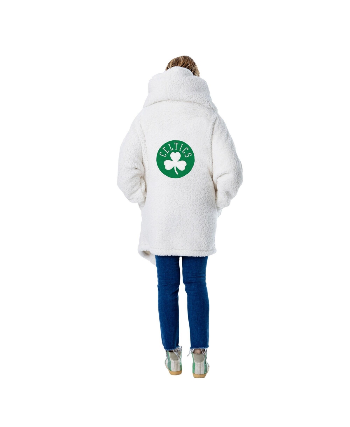 Jill Martin Men's And Women's The Best Lounger In The World Cream Philadelphia 76ers Oversized Open-front Hoodie In Cream