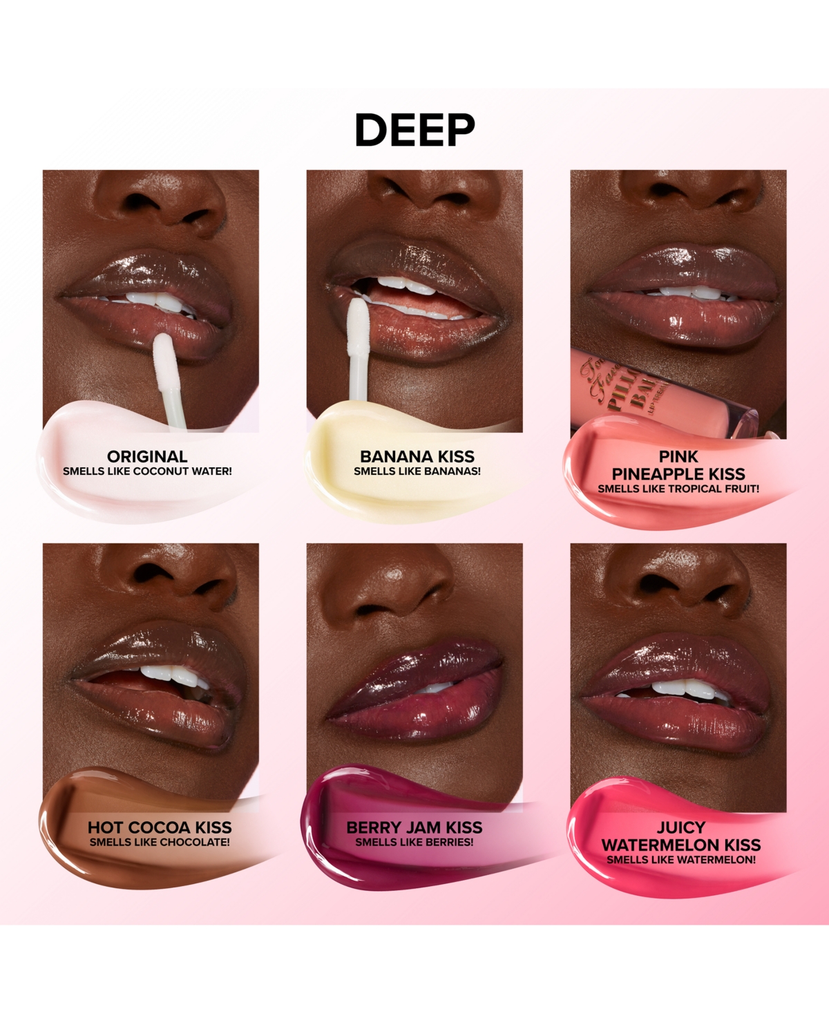 Too Faced Pillow Balm Hydrating Lip Treatment Lip Balm Juicy Watermelon 0.2 oz / 5.9 ml In Juicy Watermelon Kiss