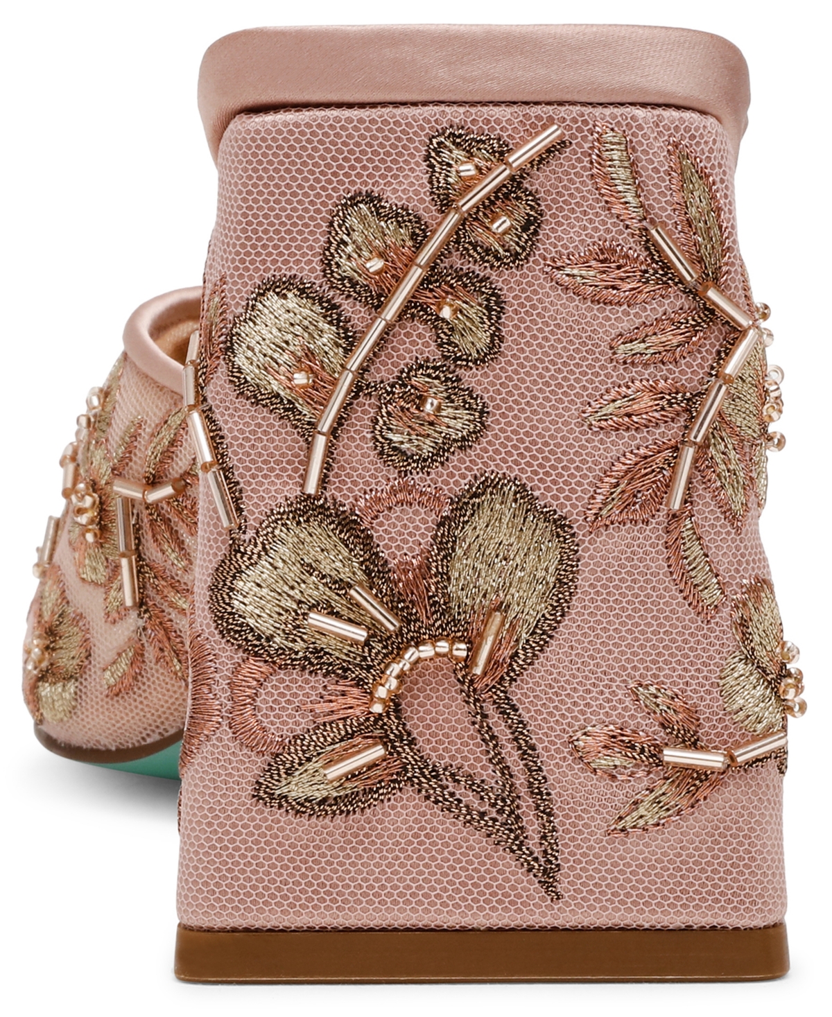 BETSEY JOHNSON WOMEN'S ROO EMBROIDERED EVENING SANDALS 