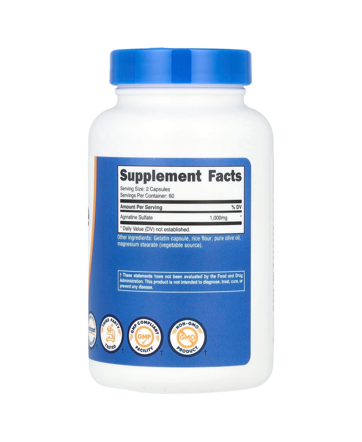 Nutricost Agmatine Sulfate 1 000 mg - Capsules (500 mg per Capsule)