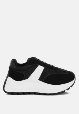 Womens Squeaker Chunky Anti-Skid Lace-Up Sneakers