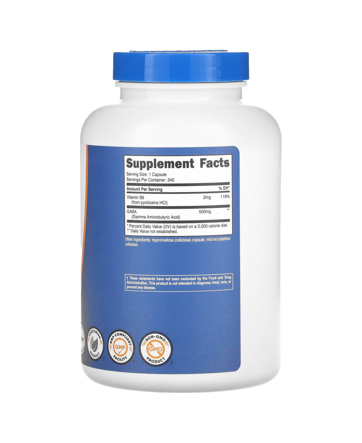 Nutricost Gaba With Vitamin B6 500 mg - Capsules