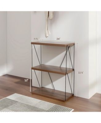 GOUUN 3-Tier Multipurpose Display Rack with Metal Frame