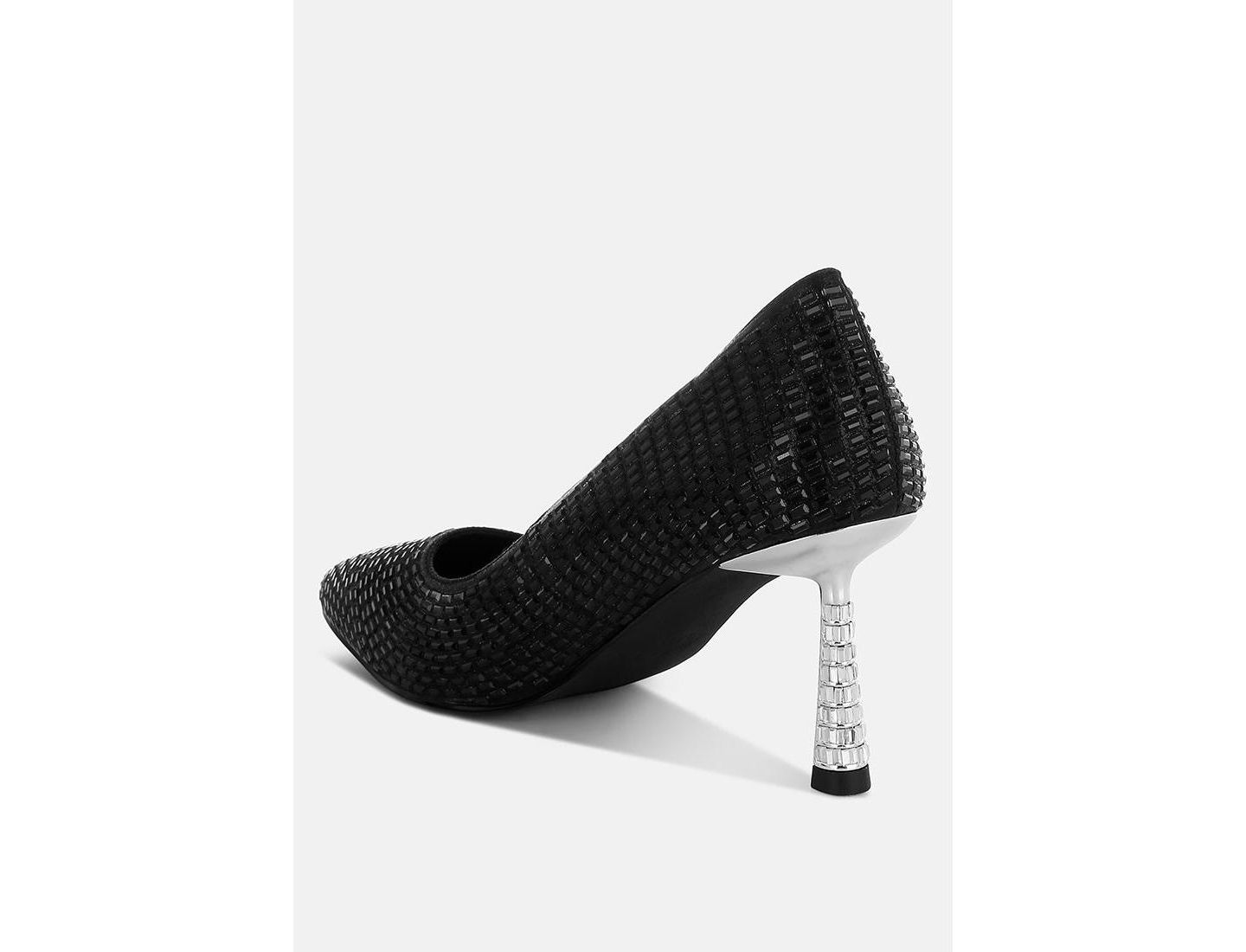 Женские туфли London Rag Benjamins Rhinestones Embellished Pumps, цвет: Чёрный — фото 2