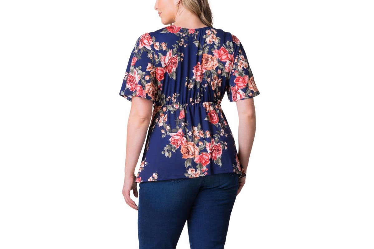 Kiyonna Plus Size Abby Twist Front Top