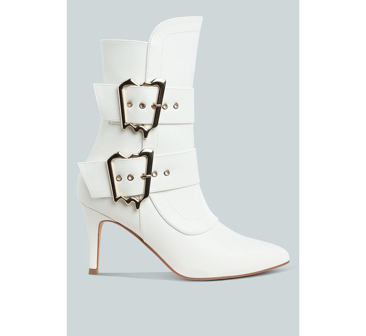 London Rag Ebera Chunky Buckle Strap Ankle Boots