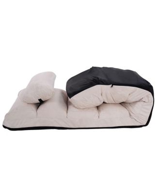 Folding Lazy Sofa Chair Stylish Sofa Couch Beds Lounge Chair W/Pillow