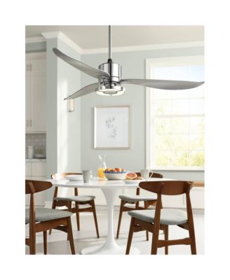 56" Vengeance Modern Indoor Ceiling Fan 3 Blade LED Light Remote Control Chrome Finish Bedroom Living Room