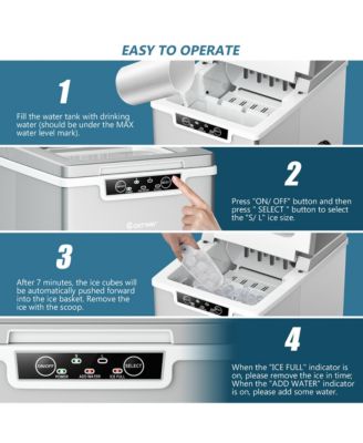 Ice Maker Machine Countertop 26Lbs/24H Portable