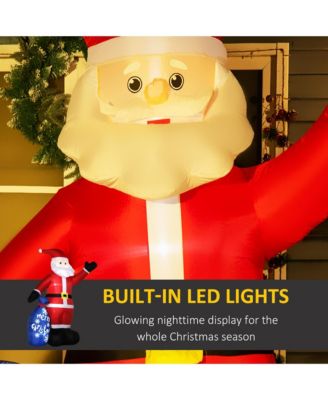 8' Inflatable Christmas Santa Claus with Gift Bag for Lawn Garden Party