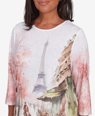 Women's Coming Up Roses Paris Scenic Crew Neck Top