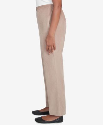 Women's Telluride Corduroy Elastic Waist Average Length Pleated Pants