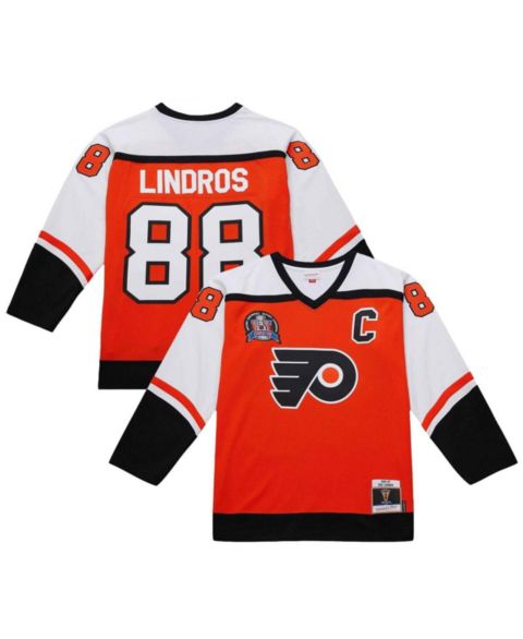 Мужской топ Mitchell & Ness Eric Lindros Orange Philadelphia Flyers 1996-97 Power Play Jersey