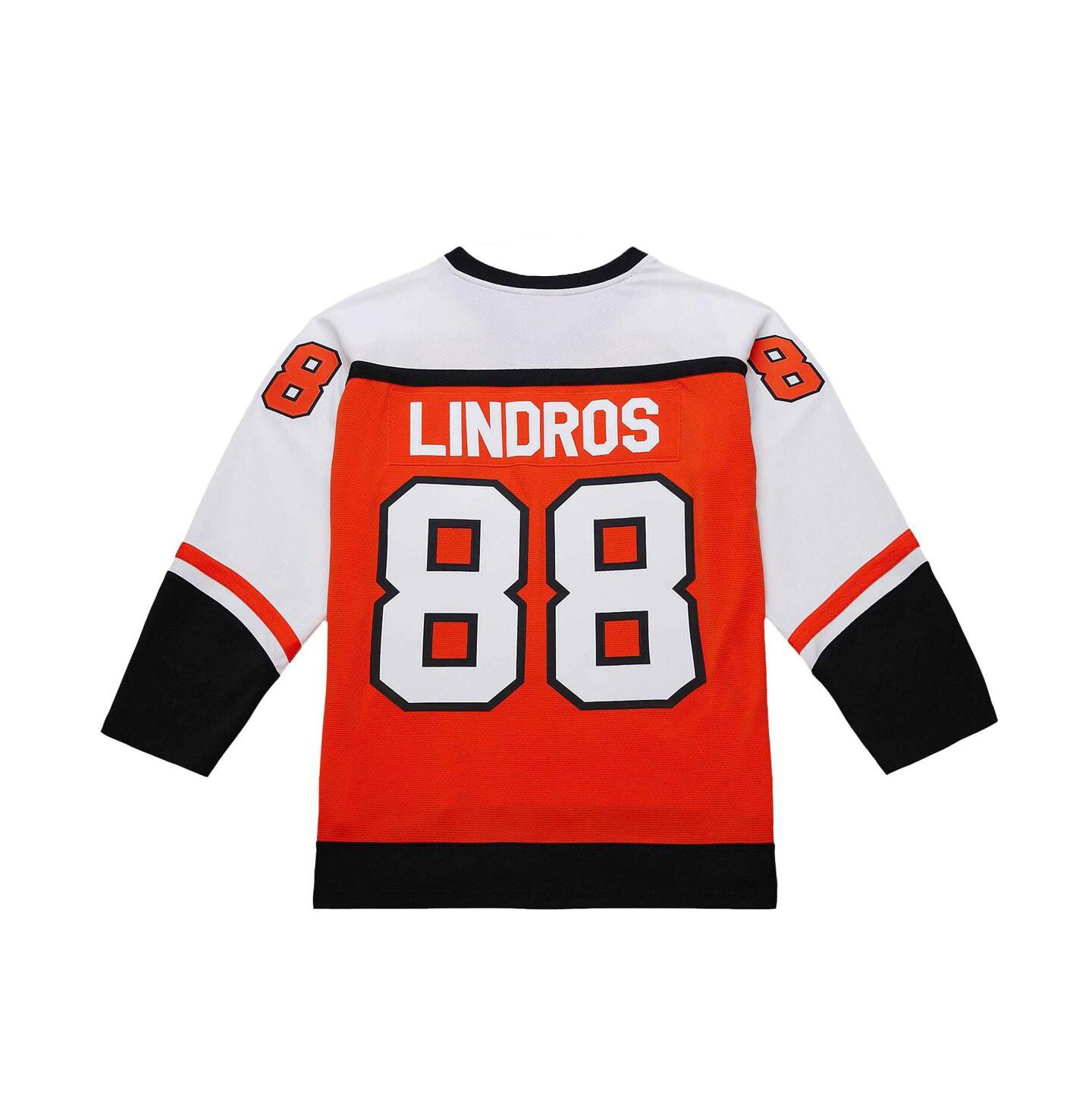 Мужской топ Mitchell & Ness Eric Lindros Orange Philadelphia Flyers 1996-97 Power Play Jersey — фото 4