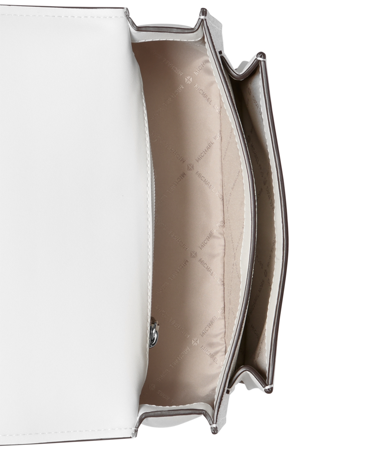 Michael Kors Claire Shoulder Bag In Optic White,allum