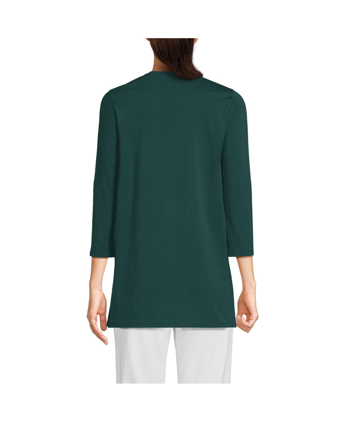 Lands' End Women's 3/4 Sleeve Cotton Supima Tunic
