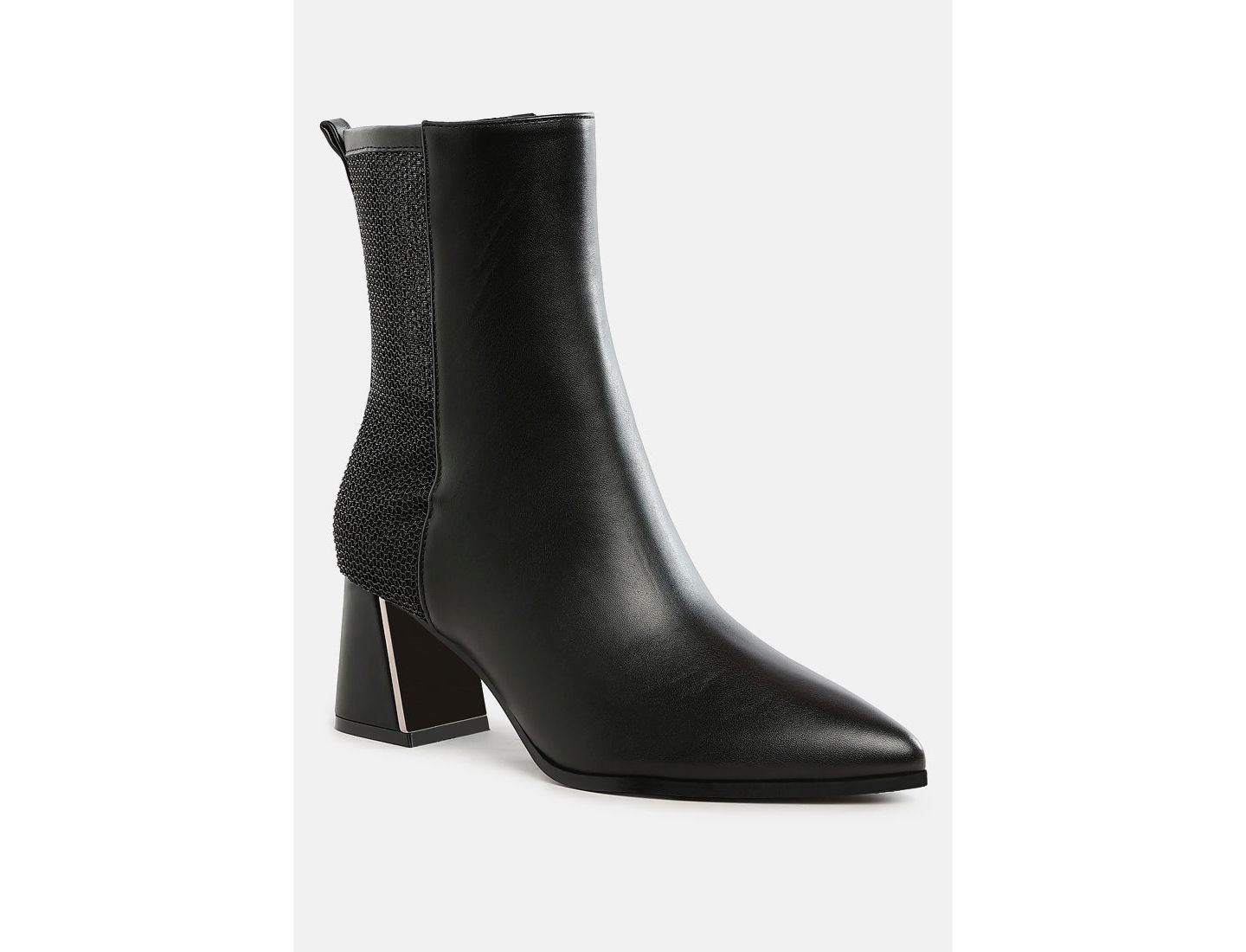 Женские ботинки London Rag Mimosa Mesh Detail Pointy Ankle, цвет: Чёрный — фото 1