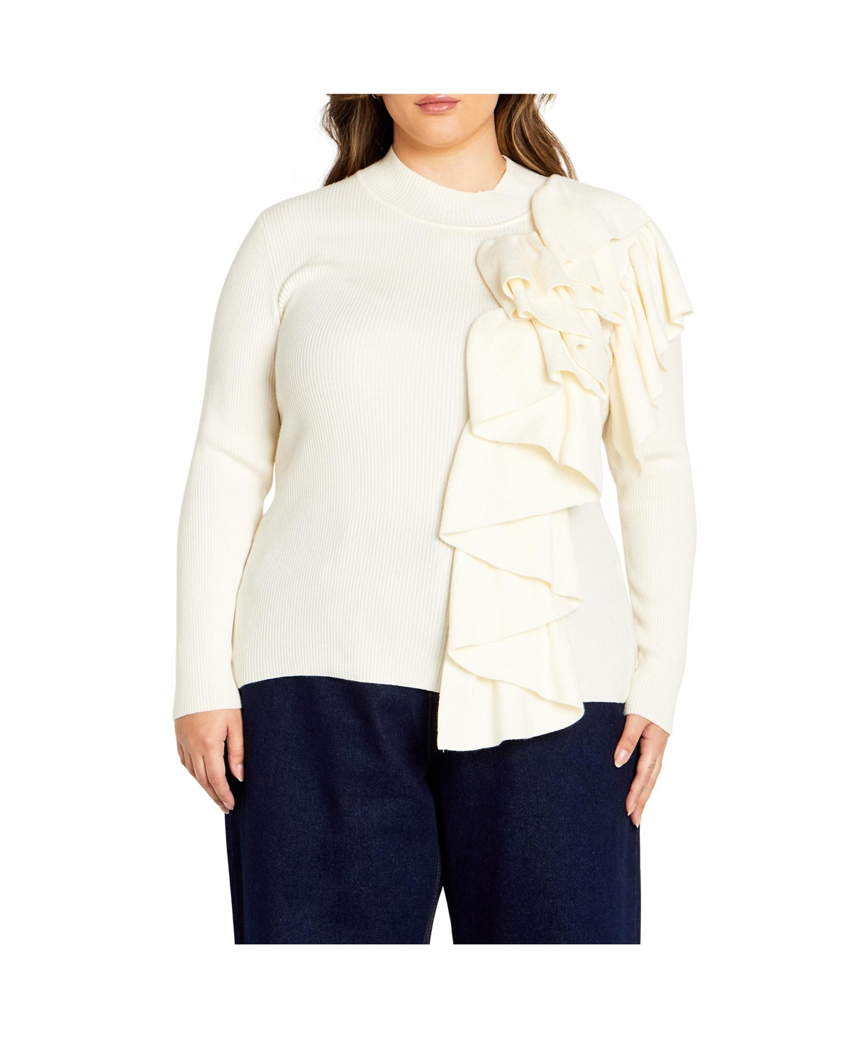 Plus Size Amira Sweater - Ivory