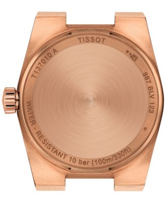 Women's Swiss PRX Diamond (1/20 ct. t.w.) Rose Gold-Tone Stainless Steel Bracelet Watch 25mm