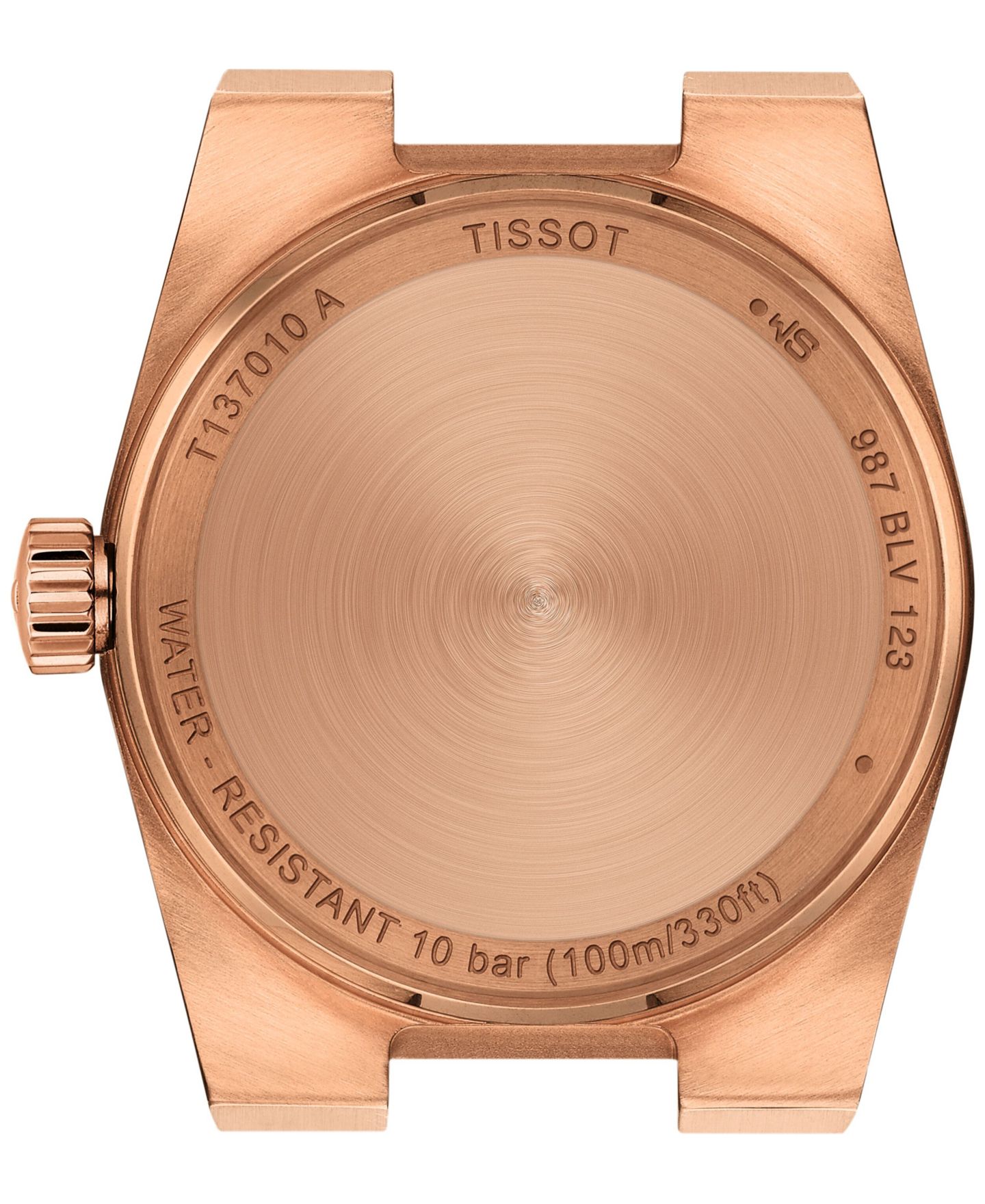 Женские часы Tissot Swiss PRX Diamond (1/20 ct. t.w.) Rose Gold-Tone Stainless Steel Bracelet Watch 25mm — фото 2