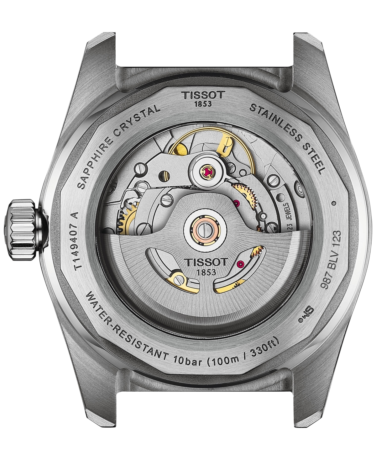 Tissot Pr516 Powermatic 80 Automatic Blue Dial Leather Strap Unisex Watch T149.407.16.041.00 In No Color
