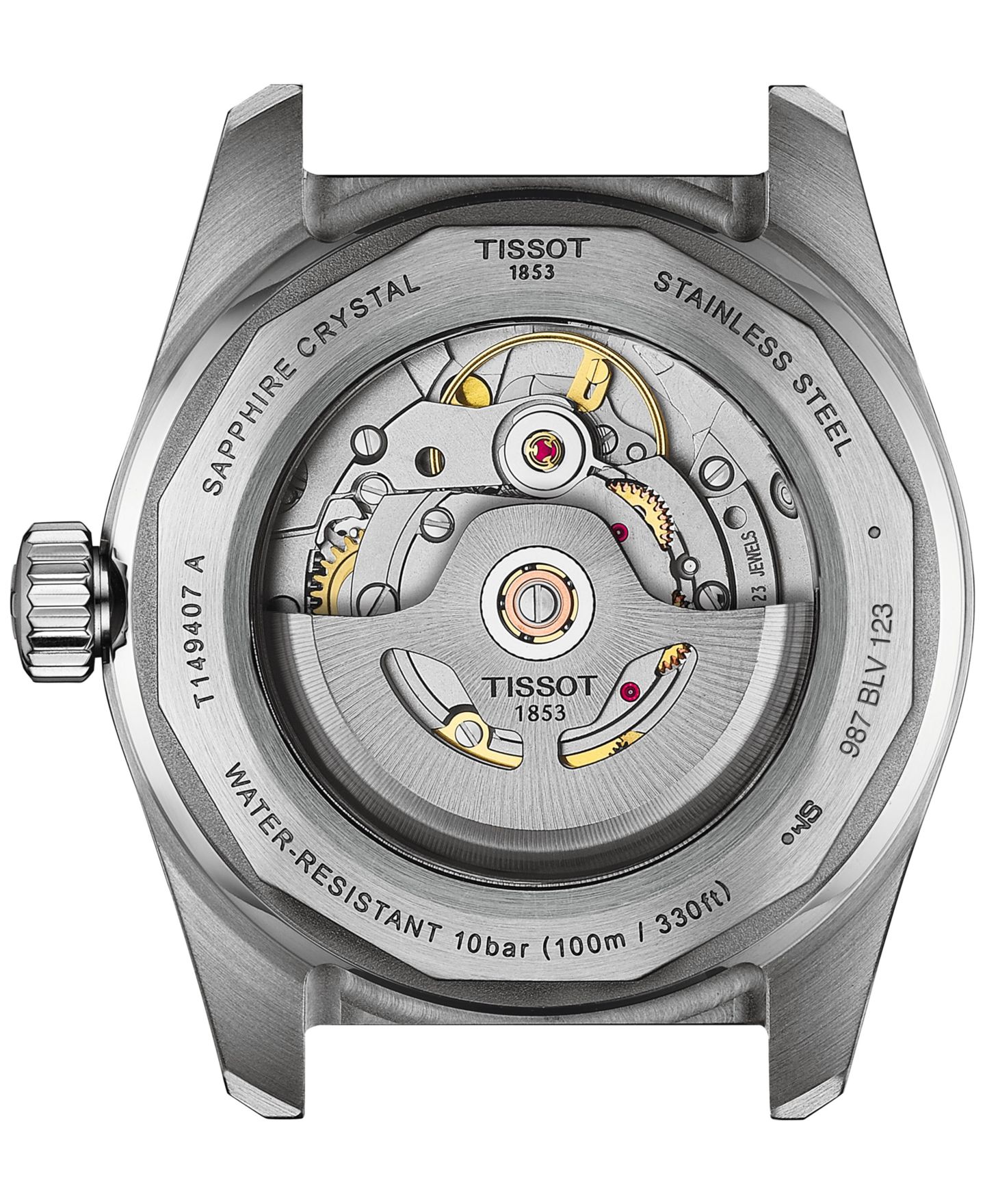 Мужские часы Tissot Automatic PR516 Powermatic 80 на двухцветном браслете, 38 мм — фото 2