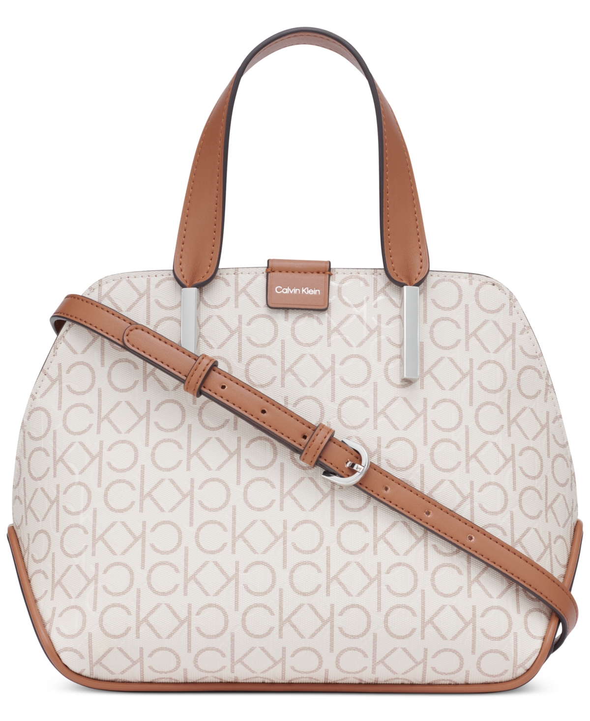 CALVIN KLEIN AUDREY SIGNATURE CONVERTIBLE SATCHEL 