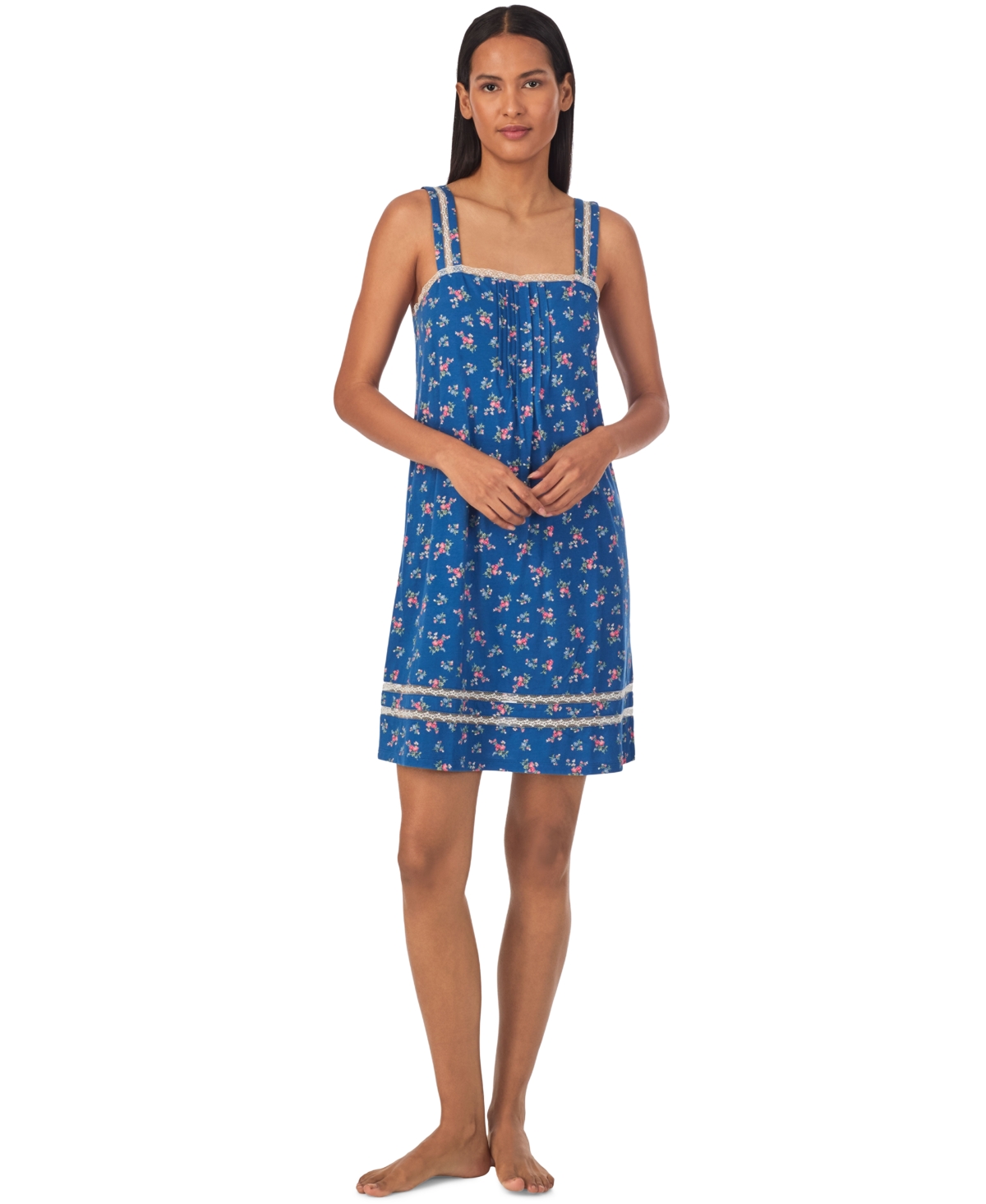 Lauren Ralph Lauren Women's Floral Lace-Trim Nightgown
