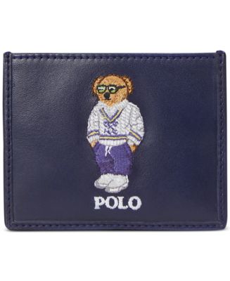 Polo Ralph Lauren Men's Polo Bear Leather Card Case - Macy's