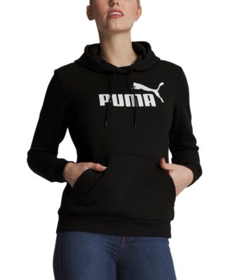 Puma - Women's Essential+ Logo-Front Long-Sleeve Hoodie
