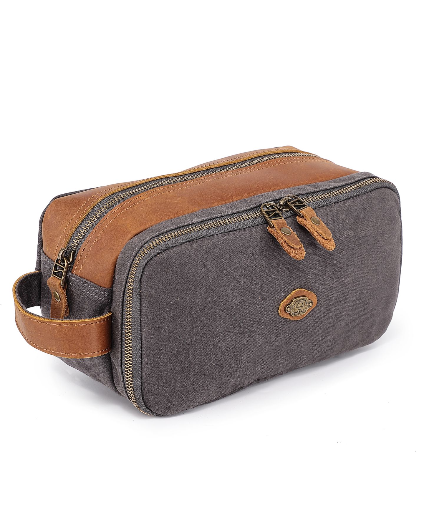 Женский несессер TSD BRAND Turtle Ridge Zip Top Toiletry Bag, цвет: Серый — фото 7