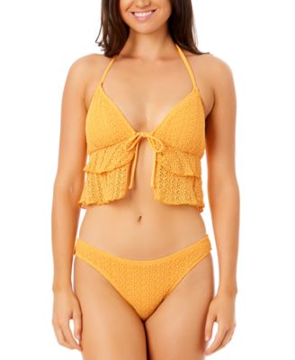 Salt Cove Juniors Crochet Ruffle Trim Midkini Bottoms Exclusively At Macys