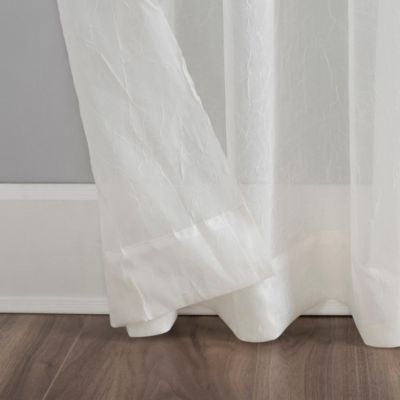 Crushed Sheer Voile Grommet Curtain Panel