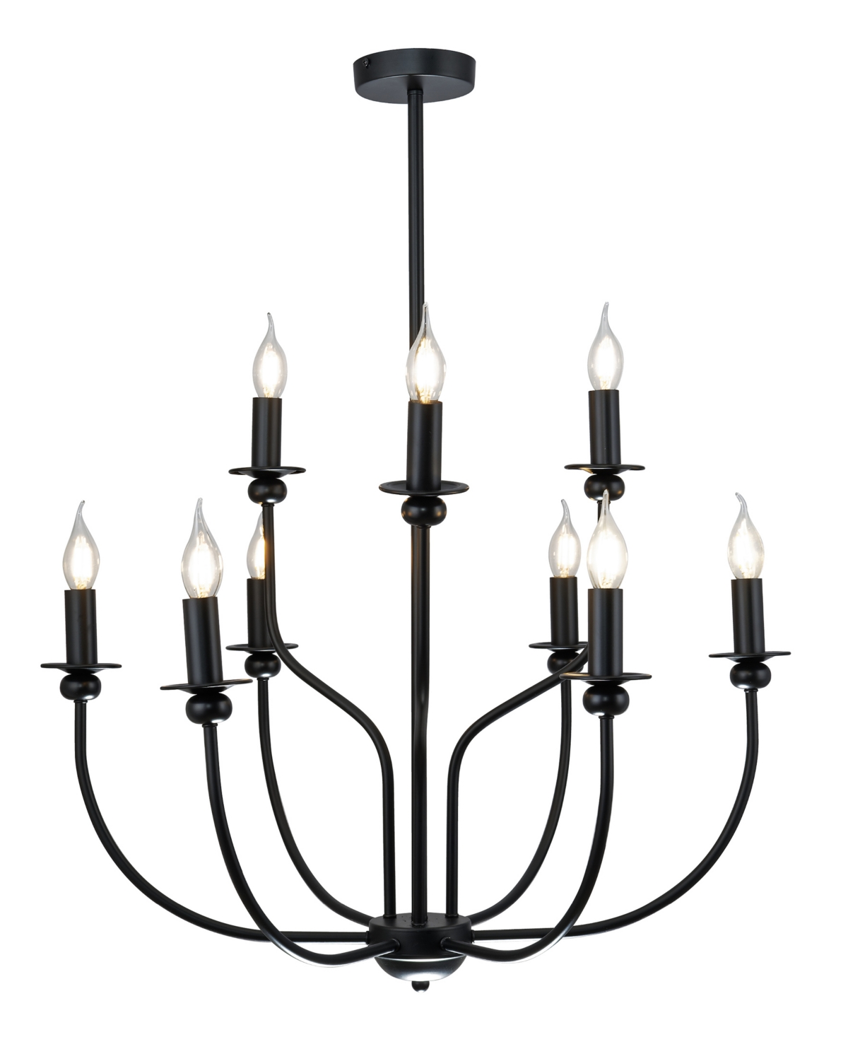 Home Accessories 6" Ayada 9-light Indoor Chandelier With Light Kit In Matte Black