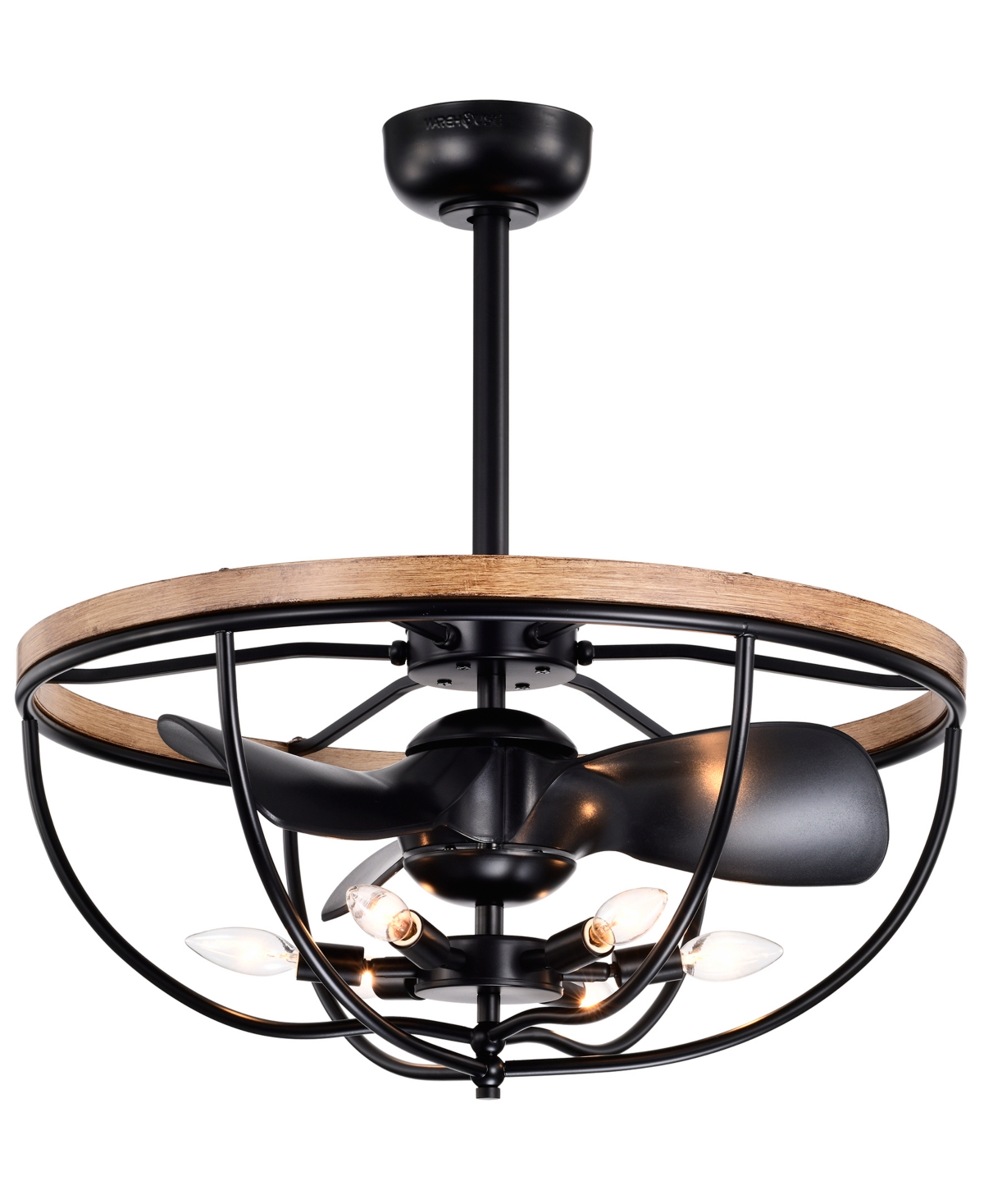 Home Accessories 26" Adeline 6-light Indoor Ceiling Fan With Light Kit And Remote In Matte Black